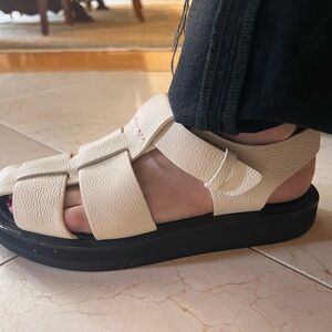 The Row Fisherman Style Women's Cream Sandals